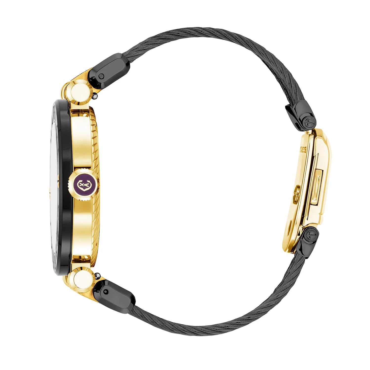 NAVIGATOR CRUISE, 41MM, QUARZKALIBRIER, SCHWARZ MIT 2 GELBEN ARABISCHEN UND 9 INDEX, STAHL SCHWARZ PVDCHARRIOL CHARRIOL" MIT 2 SCHRAUBEN BEZEL, STAHL SCHWARZ PVD AUSTAUSCHBARES KABELARMBAND MIT GELBEM GOLD ANGESCHLOSSEN - © 2024 Charriol - Watch