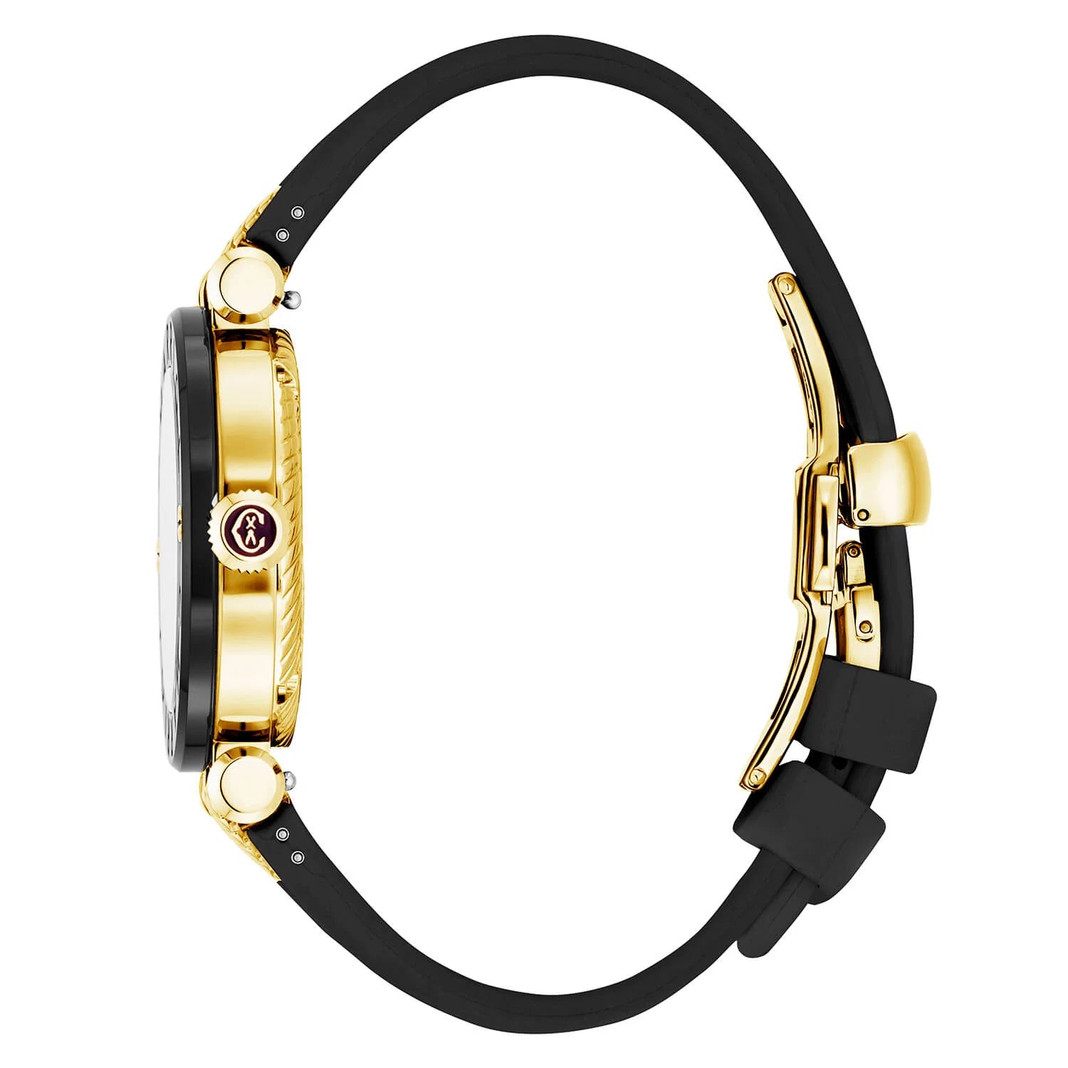 NAVIGATOR CRUISE, 36MM, QUARZKALIBER, SCHWARZ MIT GELBEM ARABISCHEN ZIFFERN UND 10 ZIFFERN, STAHL SCHWARZ PVD MIT 2 GELBEN GOLD PVD SCHRAUBEN, SCHWARZES GUMMI-AUSTAUSCHARMBAND MIT GELBEM GOLD PVD ANGESCHLOSSEN - © 2024 Charriol - Watch