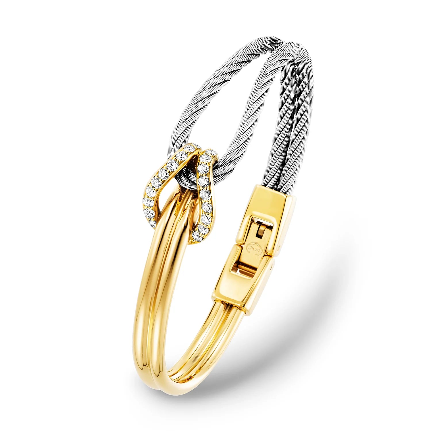 Stahl_Gold 18KT mit 22 Diamanten 0.73ct