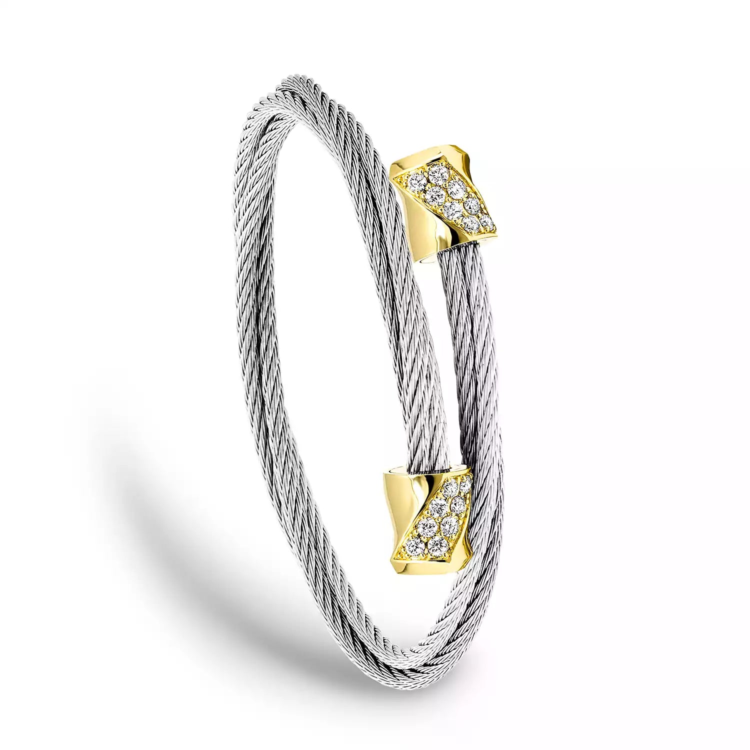 Stahl_Gold 18KT mit 16 Diamanten 0.67ct