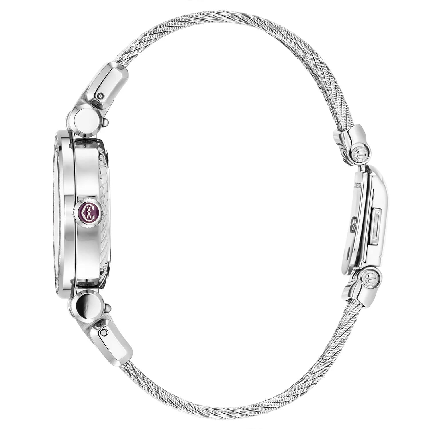 NAVIGATOR CRUISE, 28MM, MOONPHASE QUARTZ KALIBRIEREN, AVENTURINE GEDRUCKT MIT 12 DIAMANTEN ZIFFERN, STAHL MIT 30 DIAMANTEN BESETZT, STAHL-AUSTAUSCHBARES KABELARMBAND - © 2024 Charriol - Watch