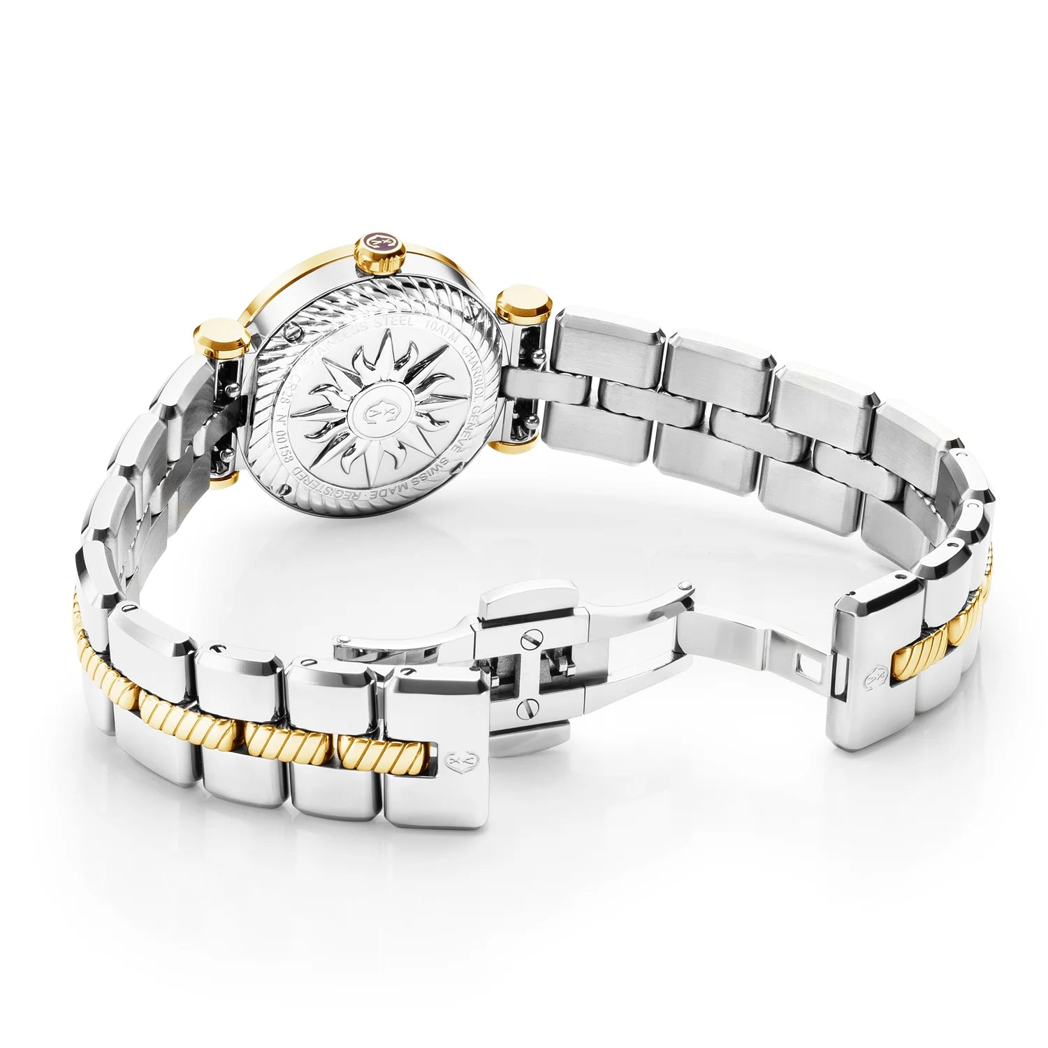 NAVIGATOR CRUISE, 28MM, QUARTZ-KALIBER, ZIFFERNMUTTER-PERLE, "CHARRIOL CHARRIOL " FASSUNG, STAHL-BICOLOR-AUSTAUSCHBARES ARMBAND - Charriol Geneve - Watch