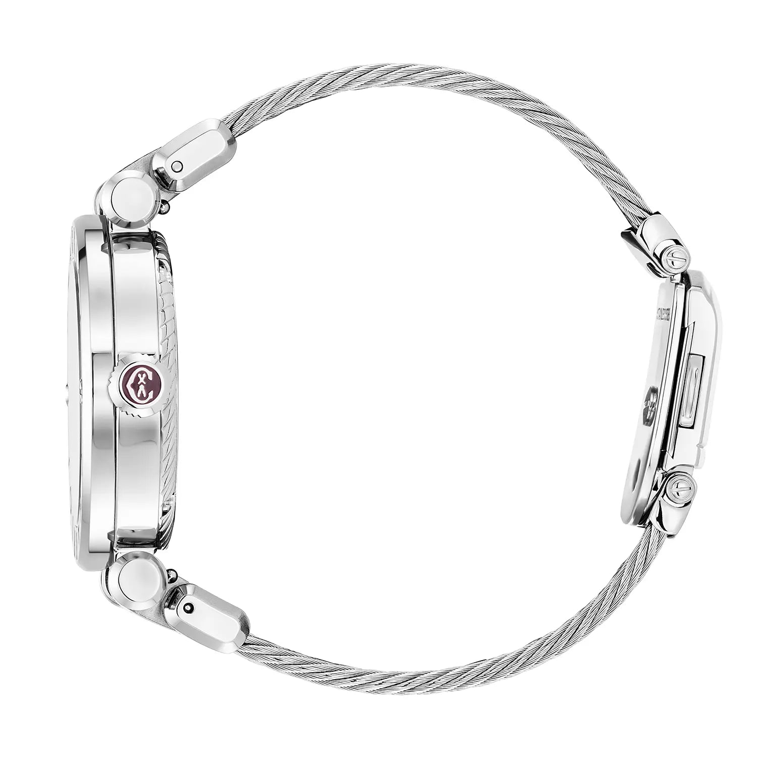 NAVIGATOR CRUISE, 36MM, QUARTZ KALIBER, PERLMUTTER ZIFFERN, "CHARRIOL CHARRIOL " FASSUNG, STAHLKABEL-AUSTAUSCHBARES ARMBAND - Charriol Geneve - Watch