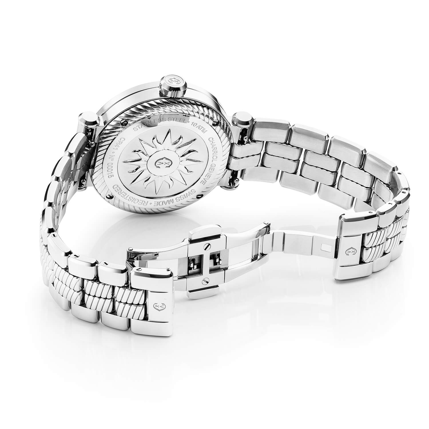 NAVIGATOR CRUISE, 41MM, AUTOMATIKKALIBER, WEISSES ZIFFERBLATT, "CHARRIOL CHARRIOL " FASSUNG, AUSWECHSELBARES STAHLARMBAND - Charriol Geneve - Watch