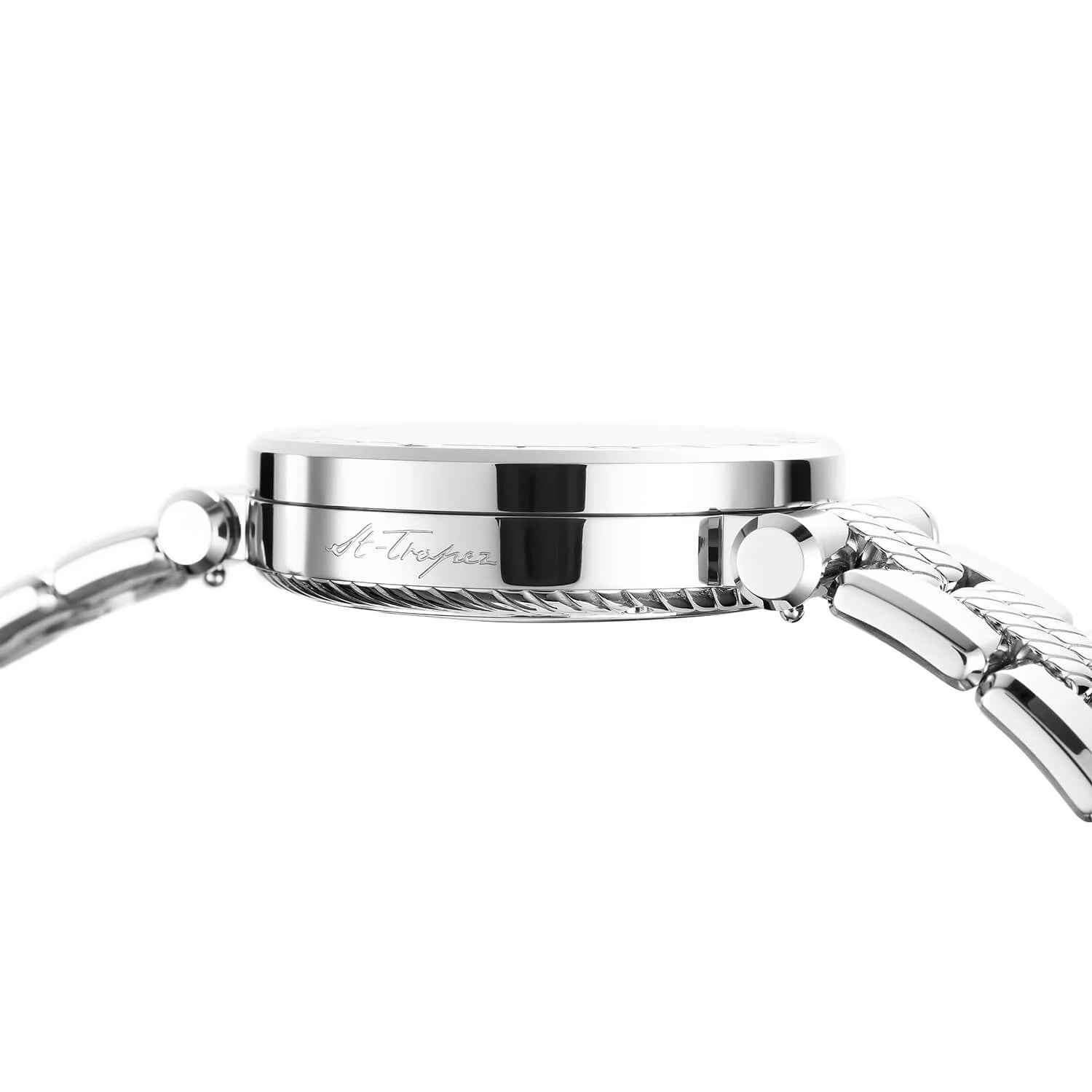 NAVIGATOR CRUISE, 41MM, QUARZ-CHRONOGRAPHEN-KALIBER, SCHWARZ MIT 3 RHODIUM-SPIEGELN & INDEX-ZEIGER, STAHL "CHARRIOL CHARRIOL " MIT 2 SCHRAUBEN BEGLEITUNG, METALL-AUSTAUSCHBARES ARMBAND - © 2024 Charriol - Uhr