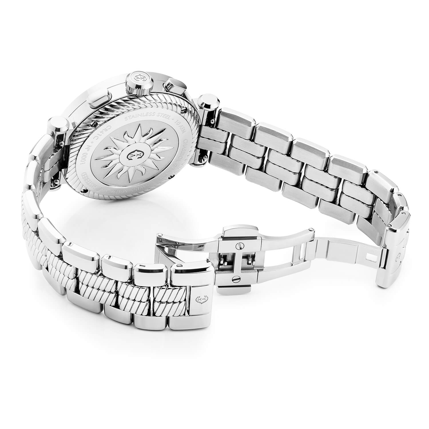 NAVIGATOR CRUISE, 41MM, QUARZ-CHRONOGRAPHEN-KALIBER, WEISSES ZIFFERBLATT, "CHARRIOL CHARRIOL " FASSUNG, STAHL-AUSTAUSCHBARES ARMBAND - Charriol Geneve - Watch