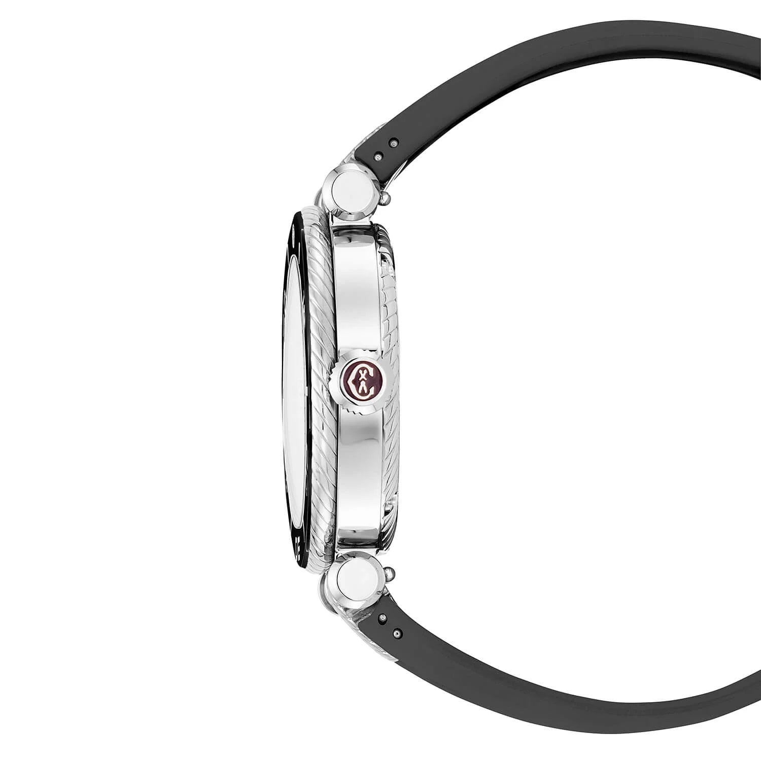 NAVIGATOR SURF, 36MM, AUTOMATIKKALIBRIER, SCHWARZ MIT 1 DIAMANTKREIS, ZIFFERBLATT PURPEL, SCHWARZES AUSTAUSCHBARES GUMMIARMBAND - ©2024 Philippe Charriol International Ltd. - Uhr