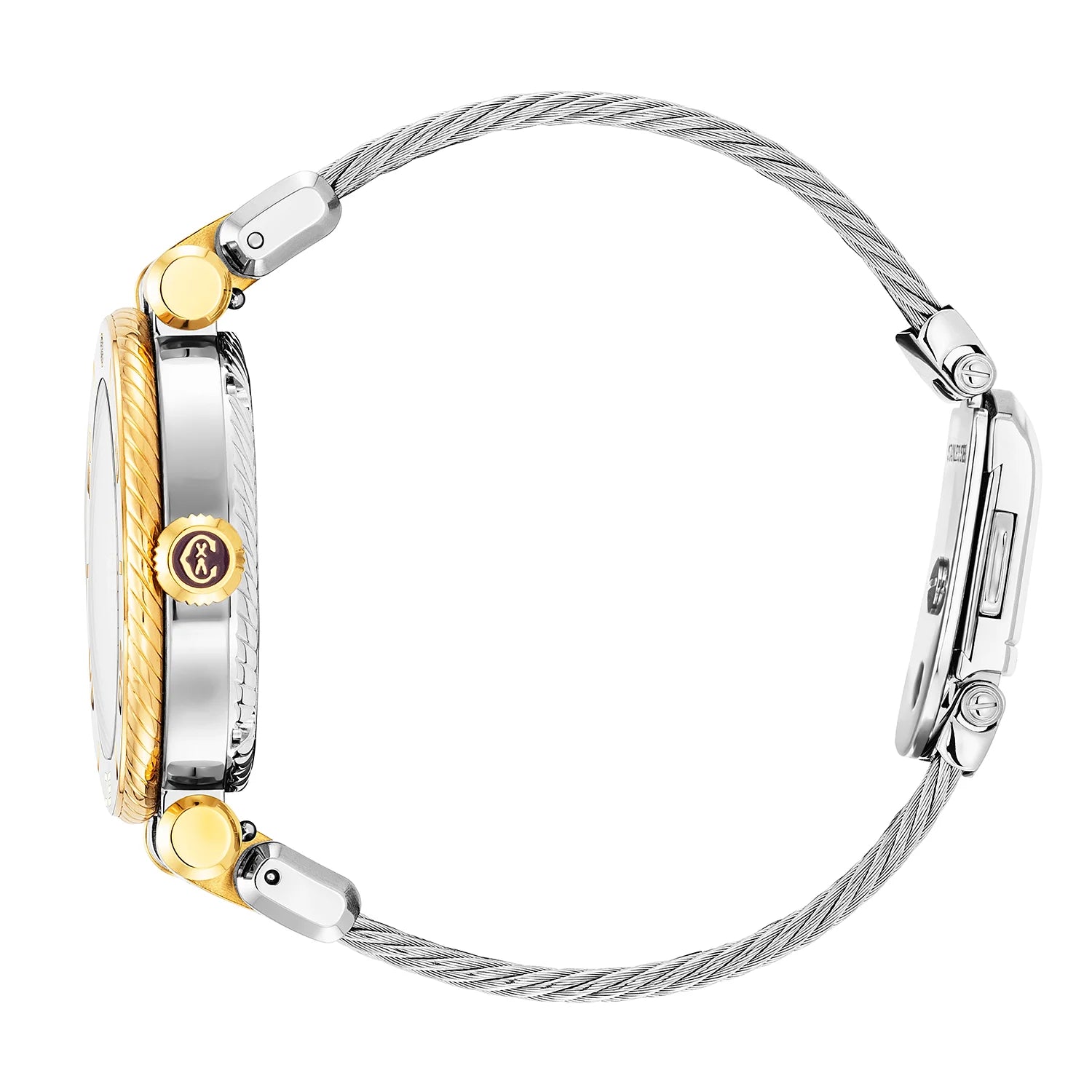 NAVIGATOR SURF, 36MM, AUTOMATISCHE KALIBRIERUNG, WEISSES ZIFFERBLATT, WEISSES BAND, STAHLKABEL-AUSTAUSCHBARES ARMBAND - Charriol Geneve - Watch