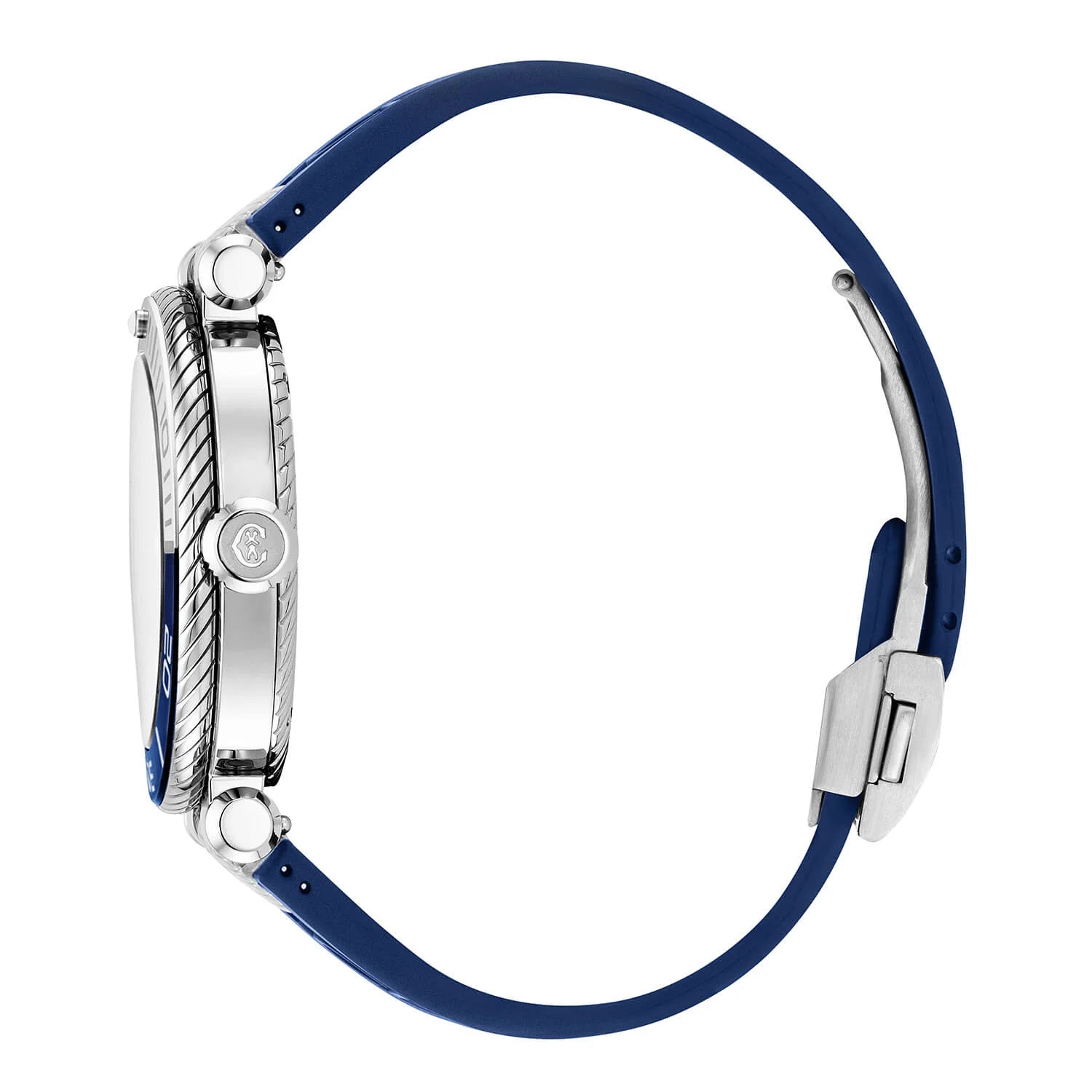 NAVIGATOR SURF, 41MM, AUTOMATIKKALIBER, SCHWARZES LUMINOVA-ZIFFERBLATT, BLAUE UND SILBERNE KARAMELLE, AUSTAUSCHBLAUES GUMMIARMBAND - © 2024 Charriol - Uhr