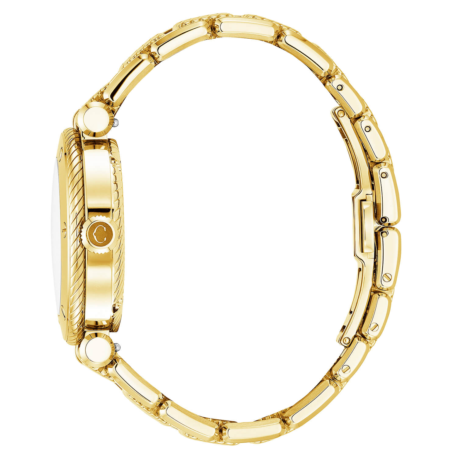 NAVIGATOR SURF GMT, 36MM, QUARTZ GMT KALIBER, WEISSES ZIFFERBLATT, 30 DIAMANTEN, GELB GOLD PVD AUSTAUSCHBARES ARMBAND - Charriol Geneve - Watch