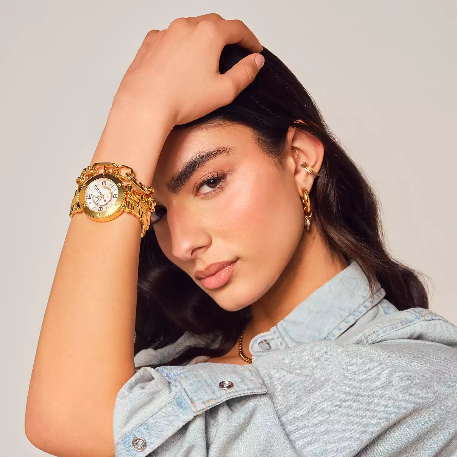 NAVIGATOR SURF GMT, 36MM, QUARTZ GMT KALIBER, WEISSES ZIFFERBLATT, 6 SCHRAUBEN BEZEL, STAHL GELB GOLD PVD AUSTAUSCHBARES ARMBAND - Charriol Geneve - Watch