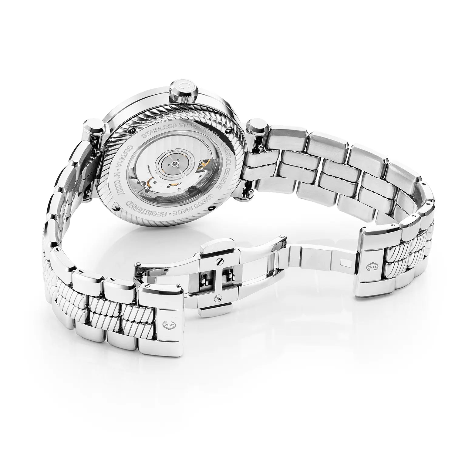 NAVIGATOR SURF GMT, 41MM, AUTOMATISCHE KALIBRIERUNG, WEISSES ZIFFERBLATT, 6 SCHRAUBEN BEZEL, AUSWECHSELBARES STAHLARMBAND - Charriol Geneve - Watch