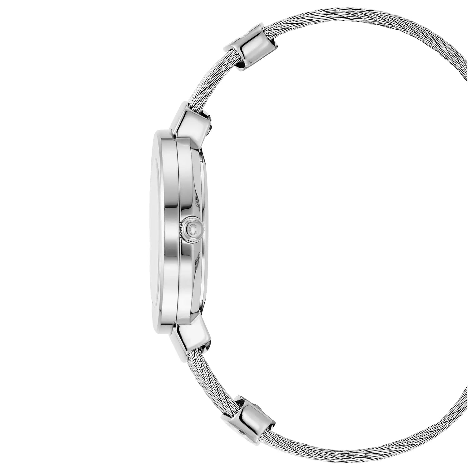 ST TROPEZ, 30MM, QUARTZ KALIBER, PERLMUTTER ZIFFERN, "CHARRIOL CHARRIOL " FASSUNG, STAHLKABELARMBAND - Charriol Geneve - Watch