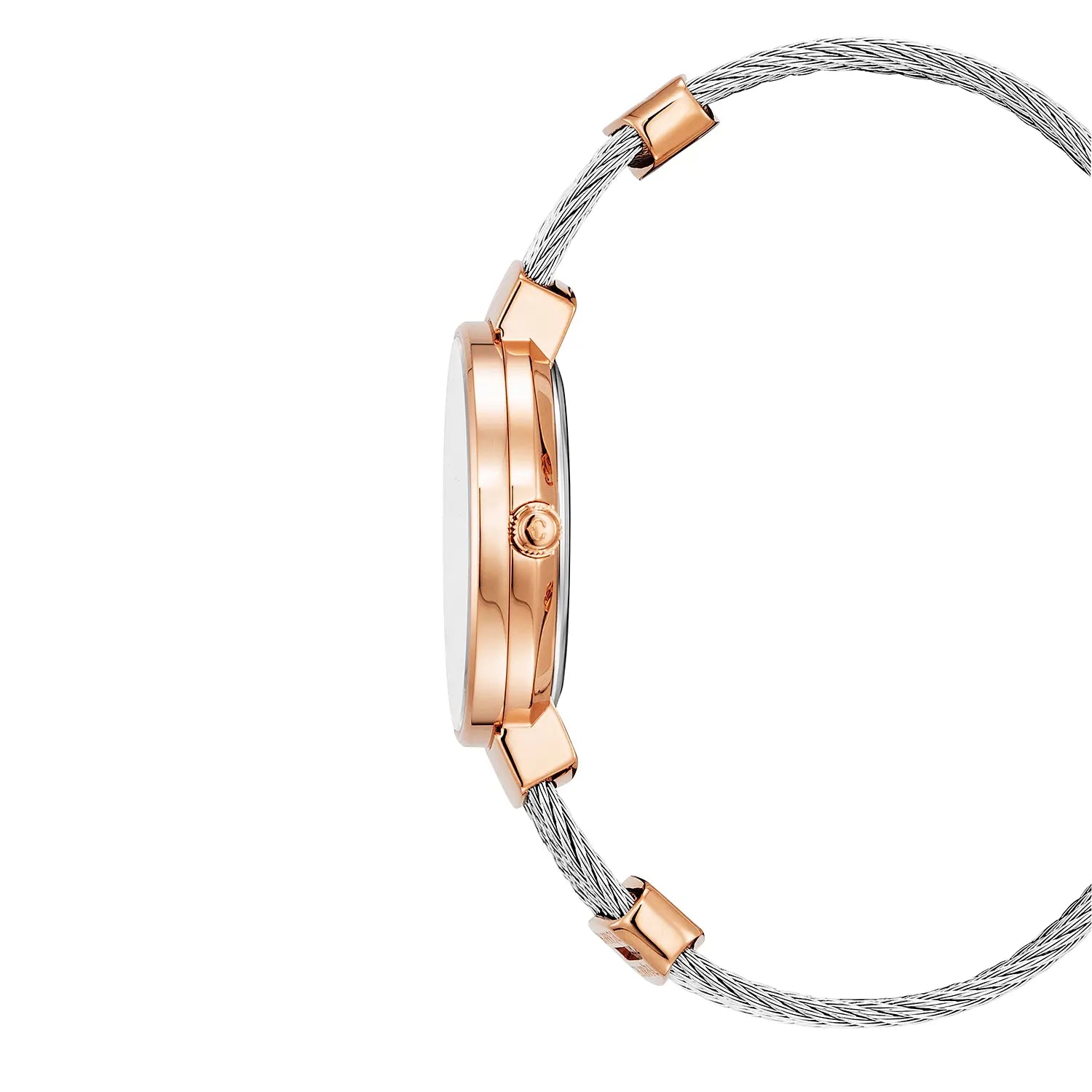 ST TROPEZ, 30MM, QUARTZKALIBER, PERLMUTTER MIT 10 DIAMANTEN ZIFFERN, PERLMUTTERKREUZ, STAHLKABELARMBAND - Charriol Geneve - Watch