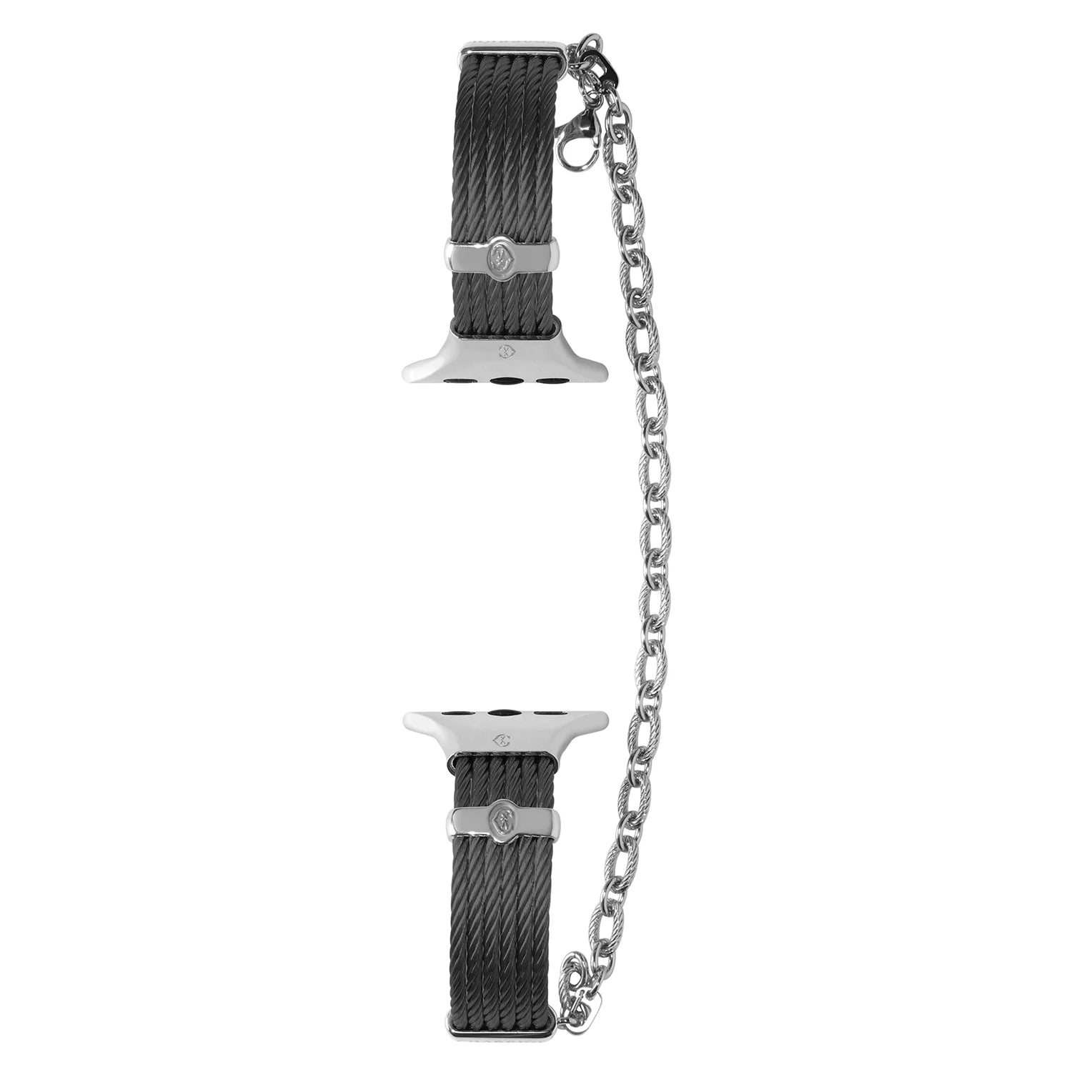 Schwarz mit Stahl Décors_Wrist 16cm