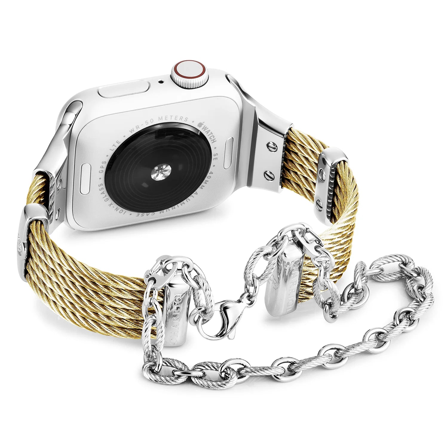 Gelbgold mit Stahl Décors_Armband 16cm