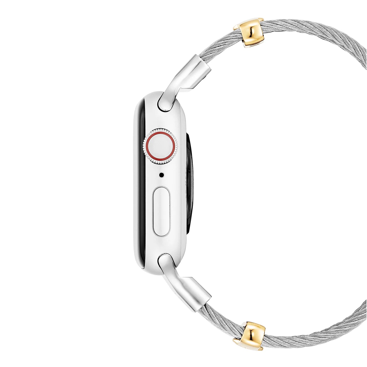 Stahl mit Gelbgold Décors_Armband 16cm