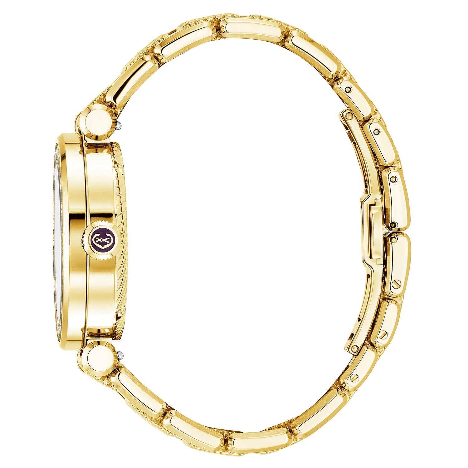 NAVIGATOR CRUISE, 36MM, QUARZKALIBER, WEISSE PERLMUTTER MIT 12 RÖMISCHEN ZAHLEN, STAHL GELB GOLD PVD MIT 30 DIAMONEN & 6 SCHRAUBEN SÄULE, METALL GELB GOLD PVD AUSTAUSCHBARES ARMBAND - © 2024 Charriol - Uhr