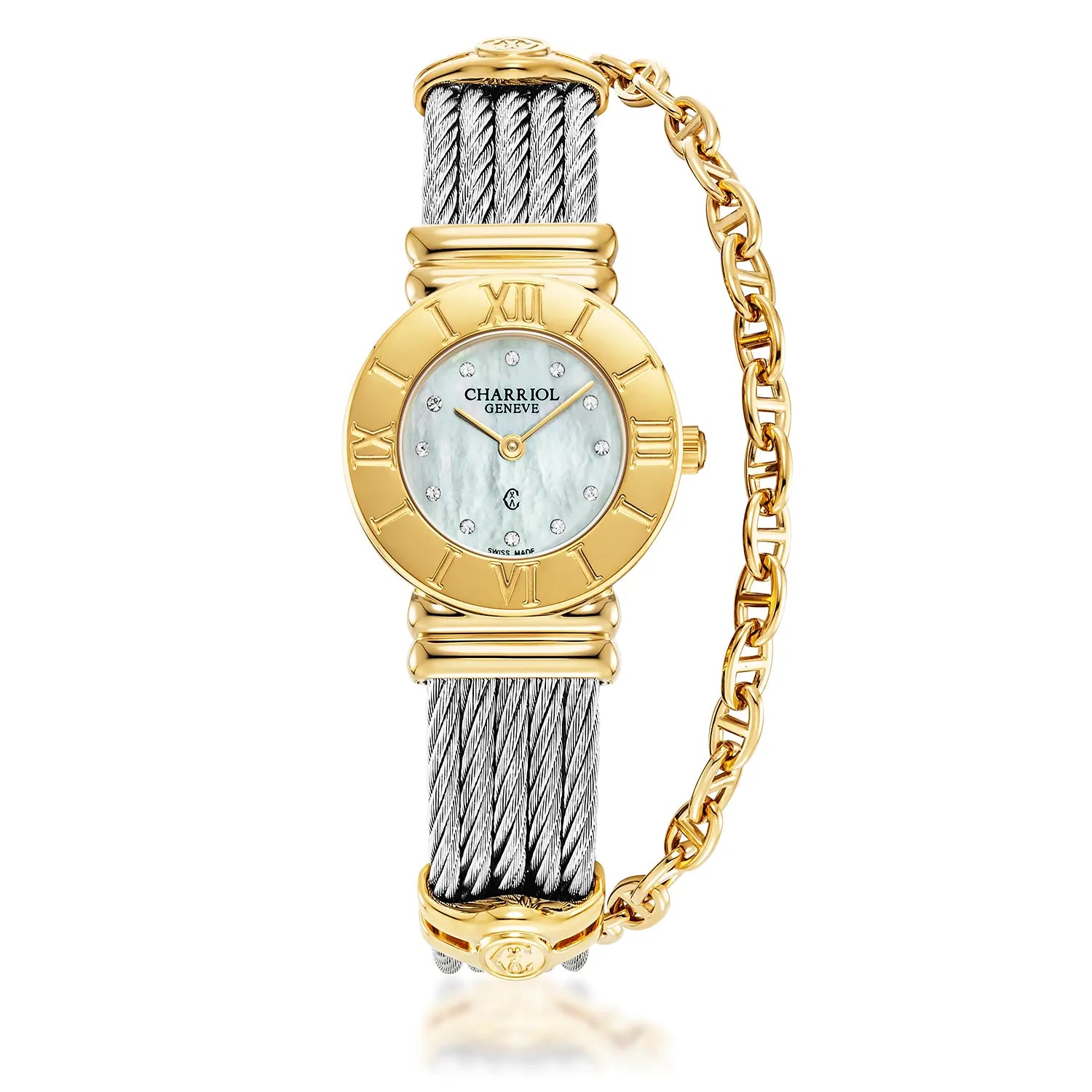 St Tropez Icon Watch Gelbgold PVD und Stahl - Charriol Geneve - Uhr