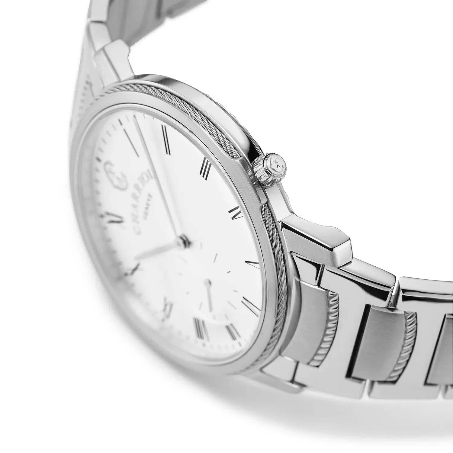 CELTIC LEGACY, 40MM, QUARTZKALIBER, WEISSES ZIFFERN, STAHLKETTE, STAHLARMBAND - Charriol Geneve - Watch