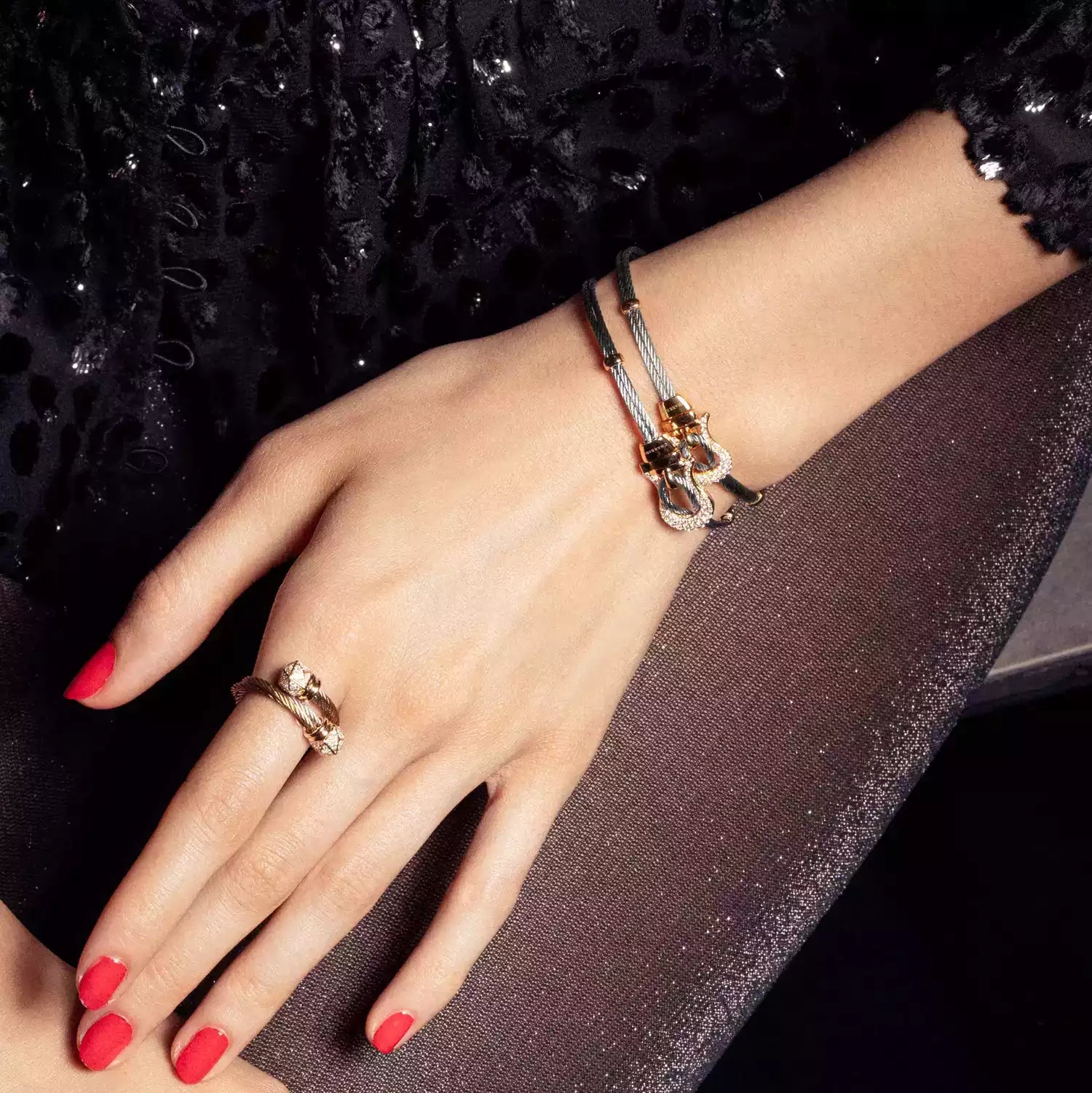 Steel_Gold 18KT with 54 Diamonds 0.43ct