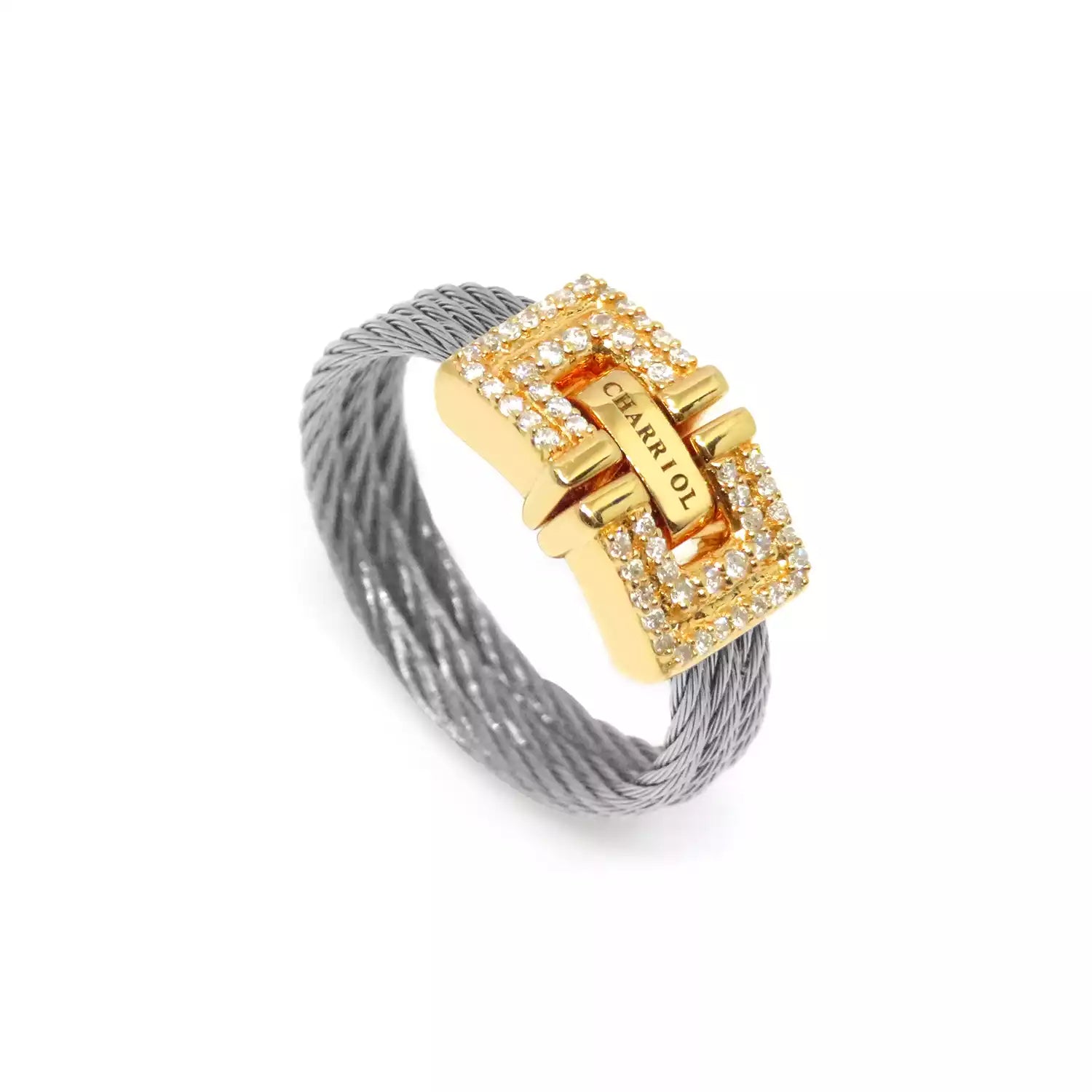 Stahl_Gold 18KT mit 54 Diamanten 0.21ct