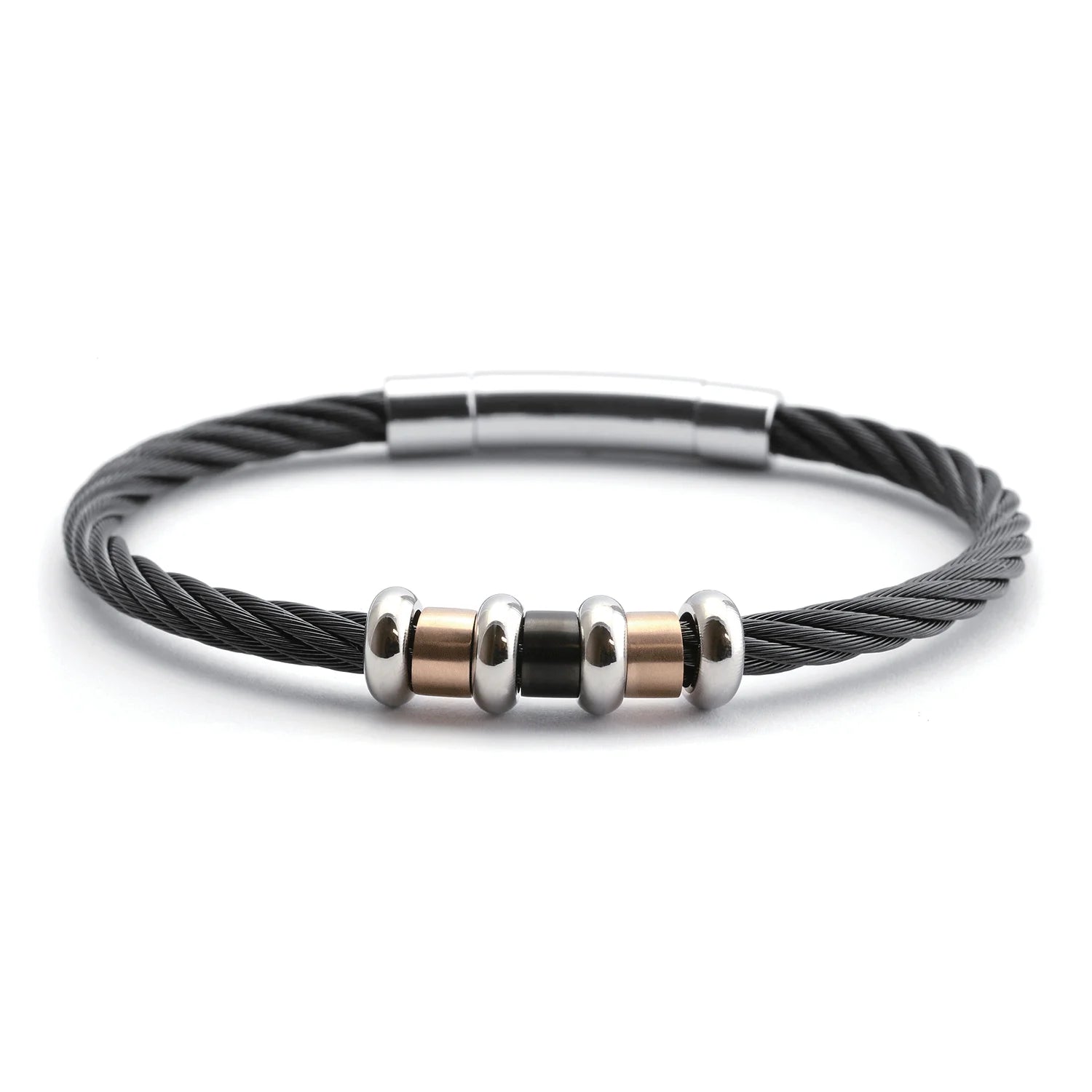 Schwarz_Stahl & Rose Gold