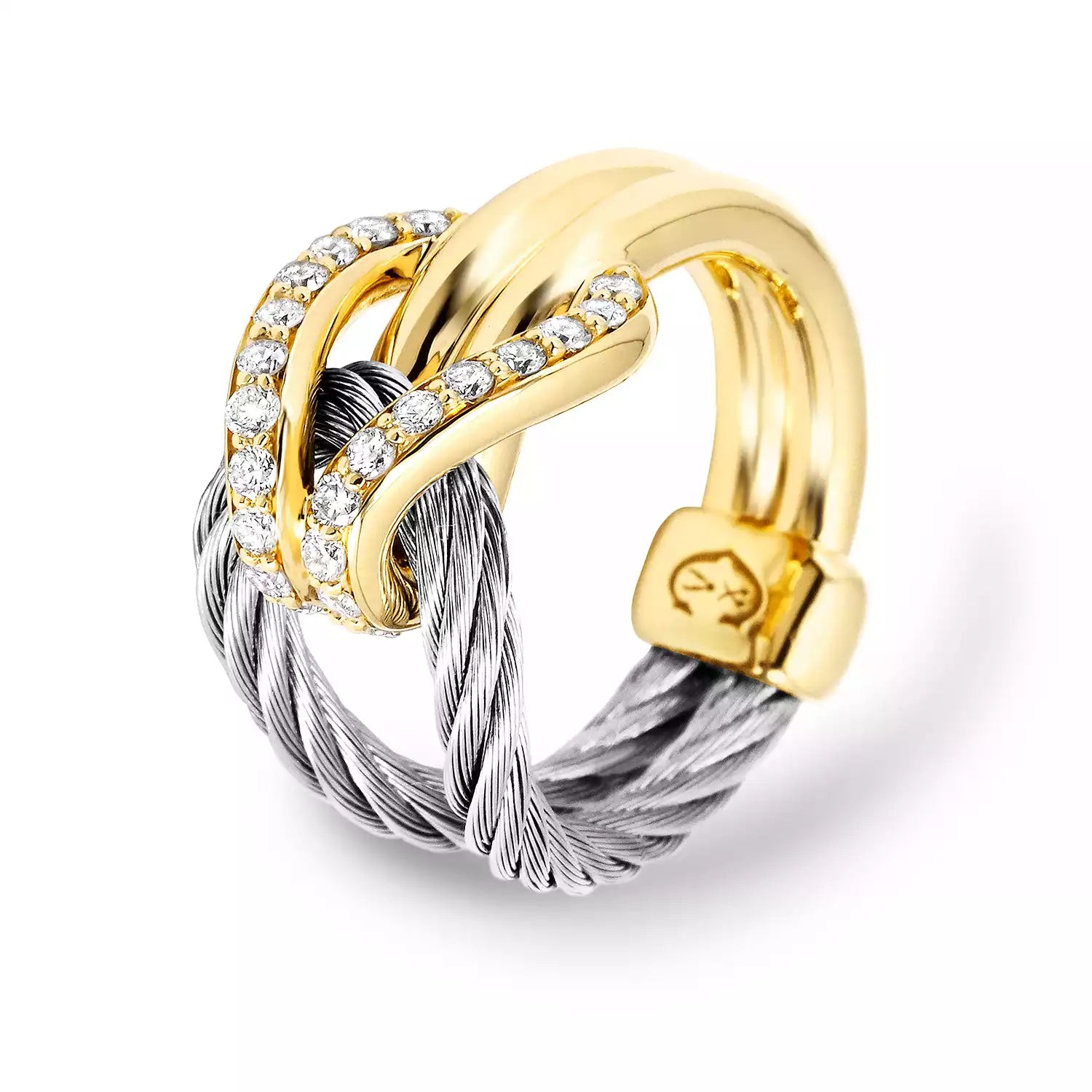 Stahl_Gold 18KT mit 22 Diamanten 0.33ct