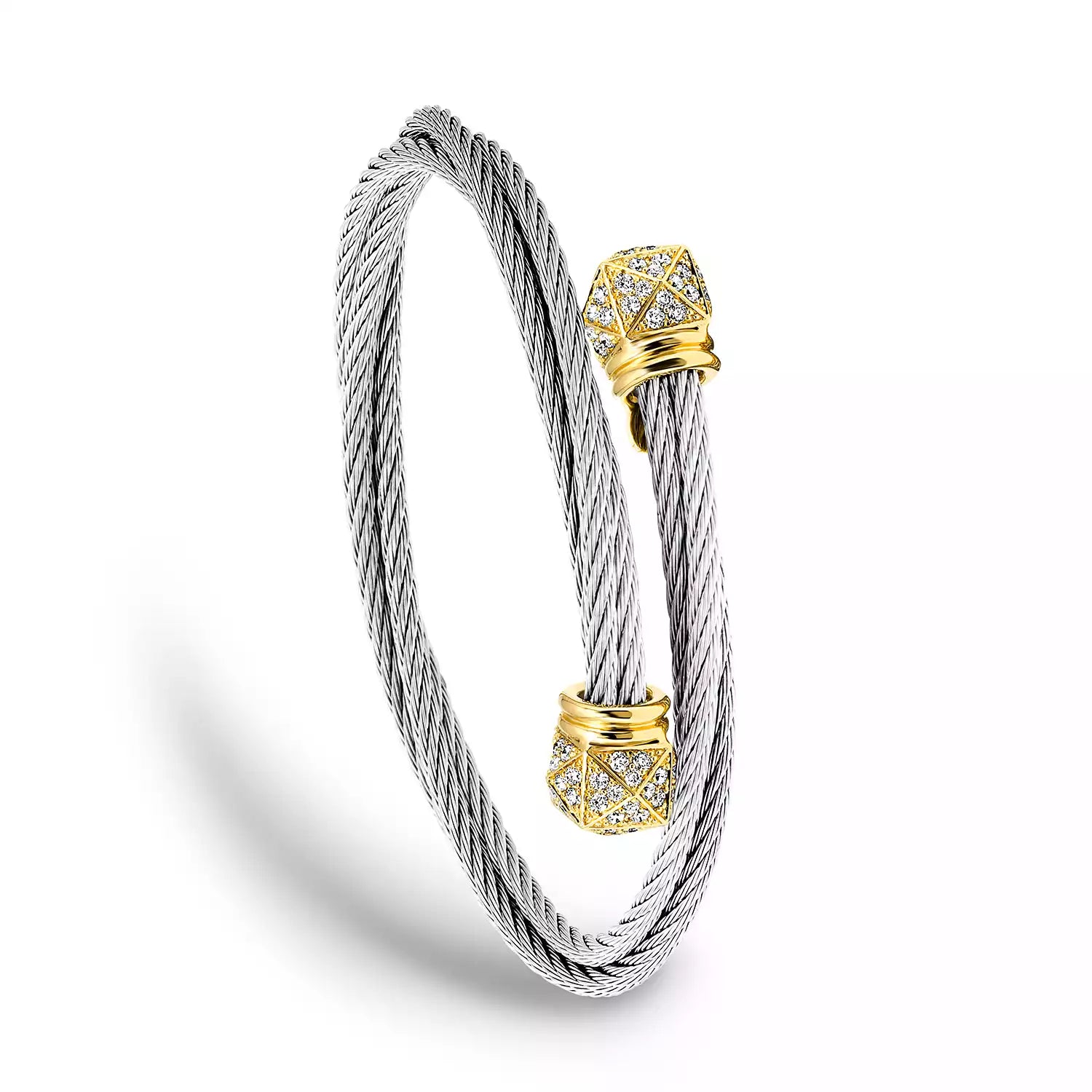 Stahl_Gold 18KT mit 120 Diamanten 1.60ct