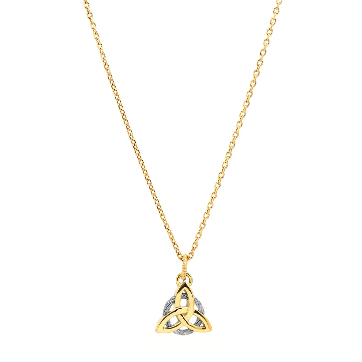 Stahl_Gelbgold_50cm dünne Kette