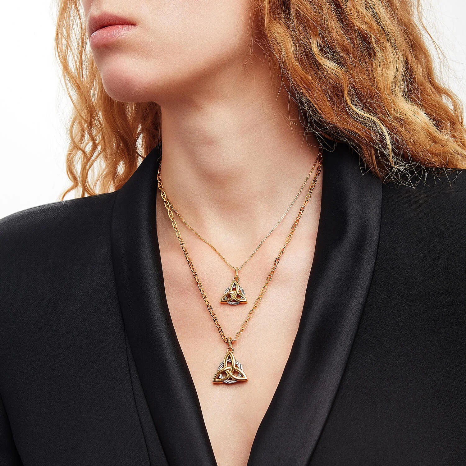 Stahl_Gelbgold_50cm Mariner Kette