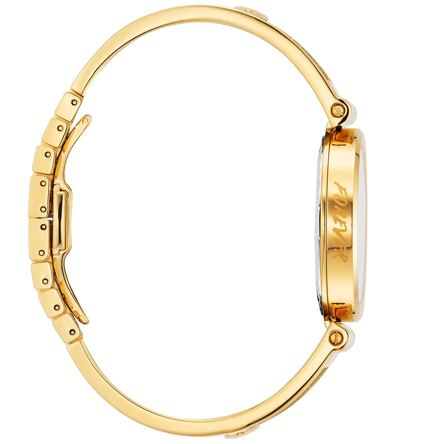 FOREVER, 32MM, QUARTZ-KALIBER, PERLMUTTER-ZEICHER, GELB-GOLD PVD-BEZEL, STAHLKABELARMBAND - Charriol Geneve - Watch