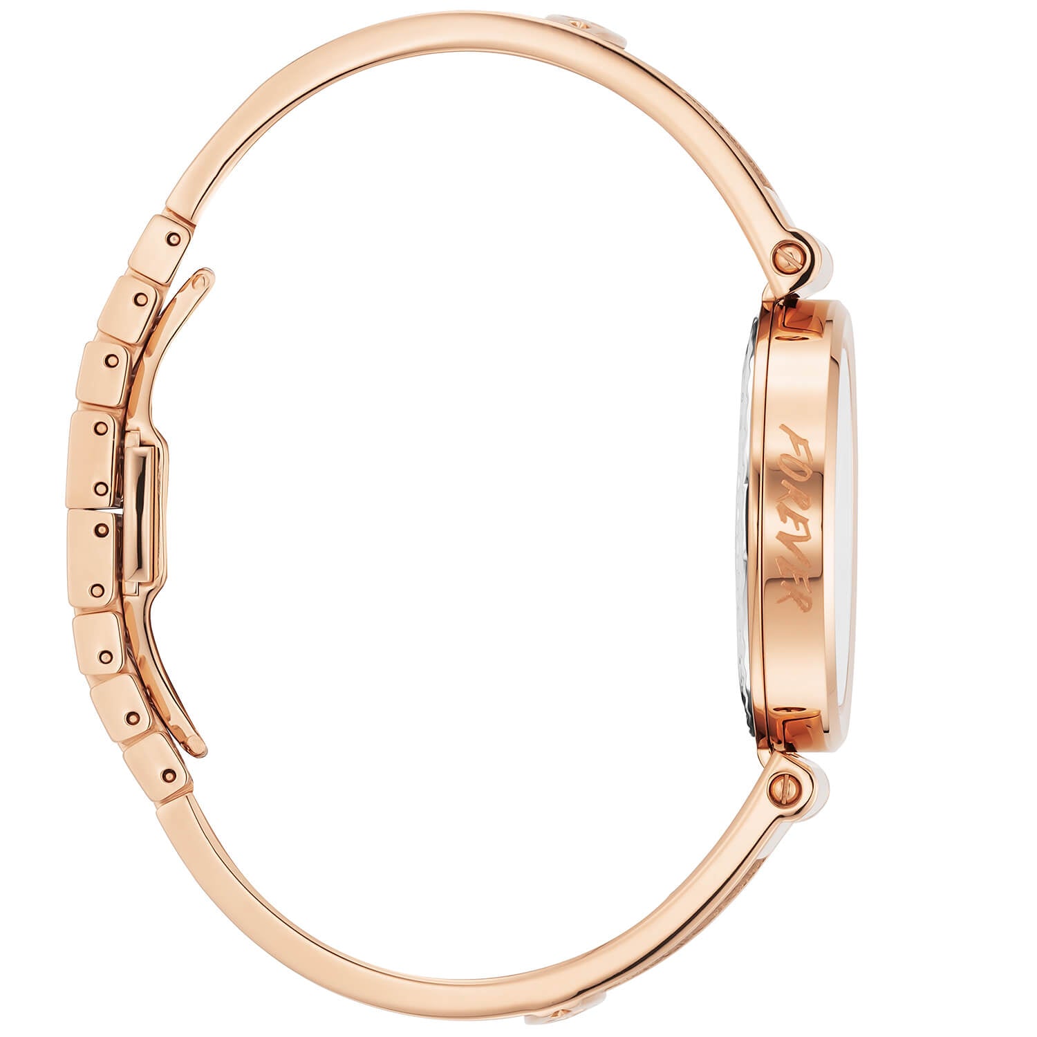 FOREVER YOURS, 32MM, QUARTZKALIBER, PERLMUTTER MIT 12 DIAMANTEN ZIFFERN, ROSENGOLD PVD-BEZEL, STAHLKABELARMBAND - Charriol Geneve - Watch