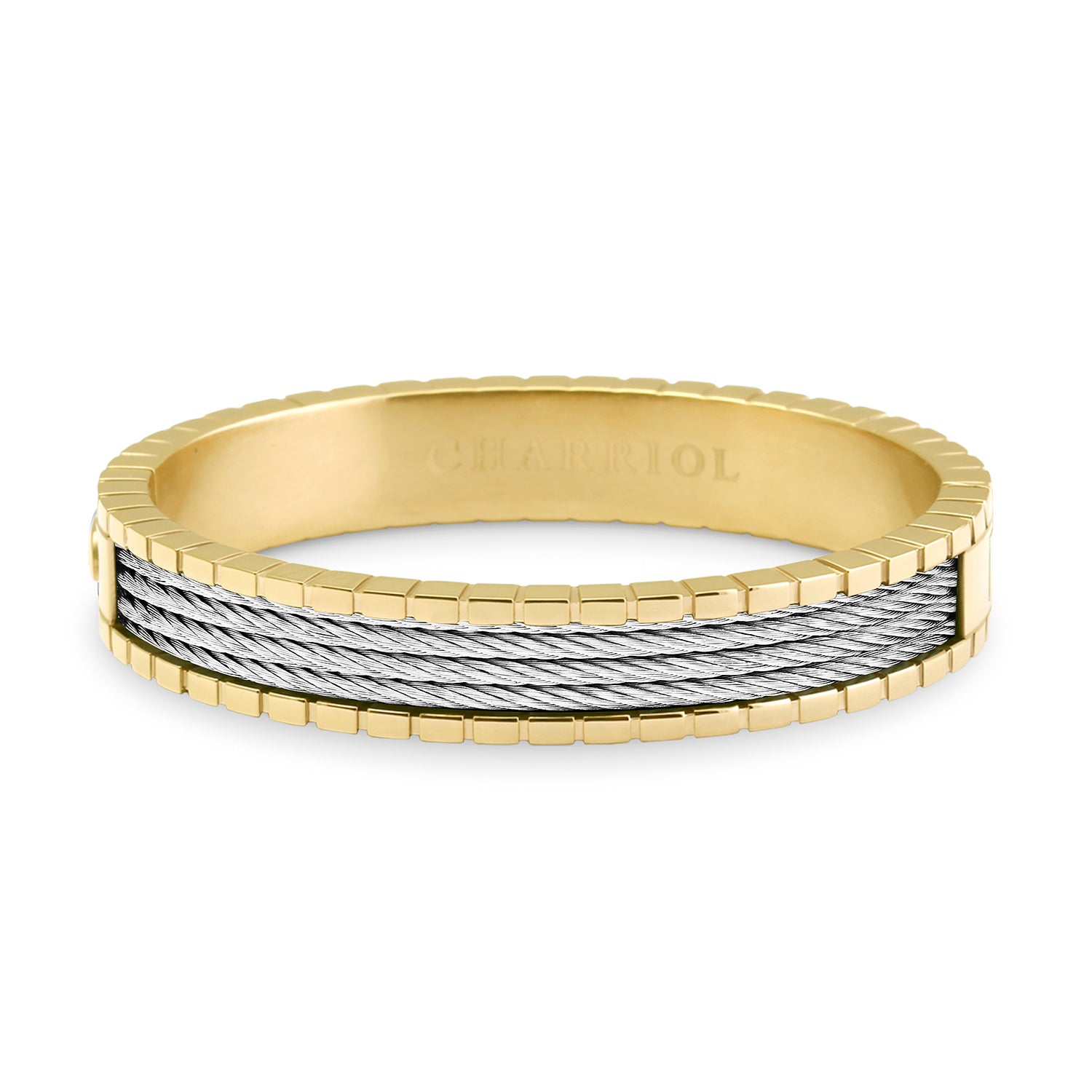 Forever™ Bangle Personalisiert Gelb/Stahl - Charriol Geneve - Armbänder und Bangles