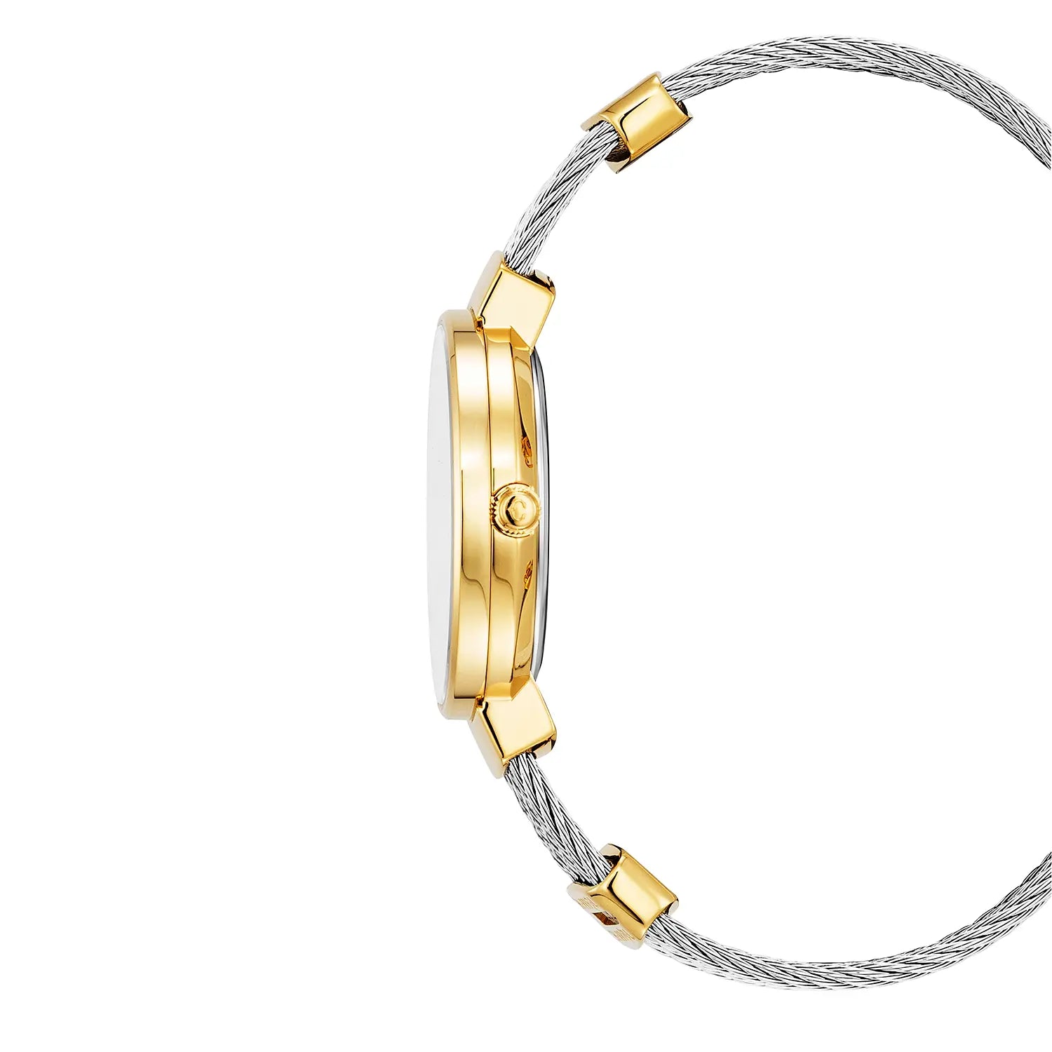 ST TROPEZ, 30MM, QUARTZKALIBER, PERLMUTTER MIT 10 DIAMANTEN ZIFFERN, PERLMUTTERKREUZ, STAHLKABELARMBAND - Charriol Geneve - Watch