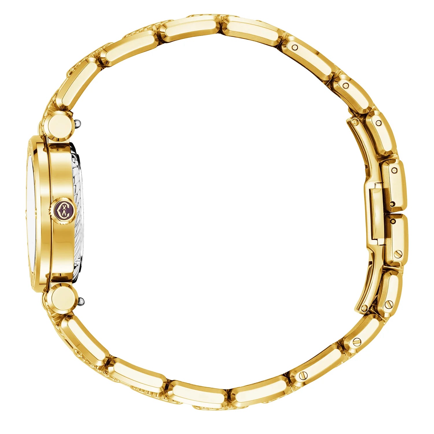 St Tropez Cruise Uhr Weiß und GelbgoldSt Tropez Cruise 28mm Uhr Gelbgold-Armband, Gelbgold & 2 Schrauben Lünette und weißes MOP-Zifferblatt - Charriol Geneve - Watch