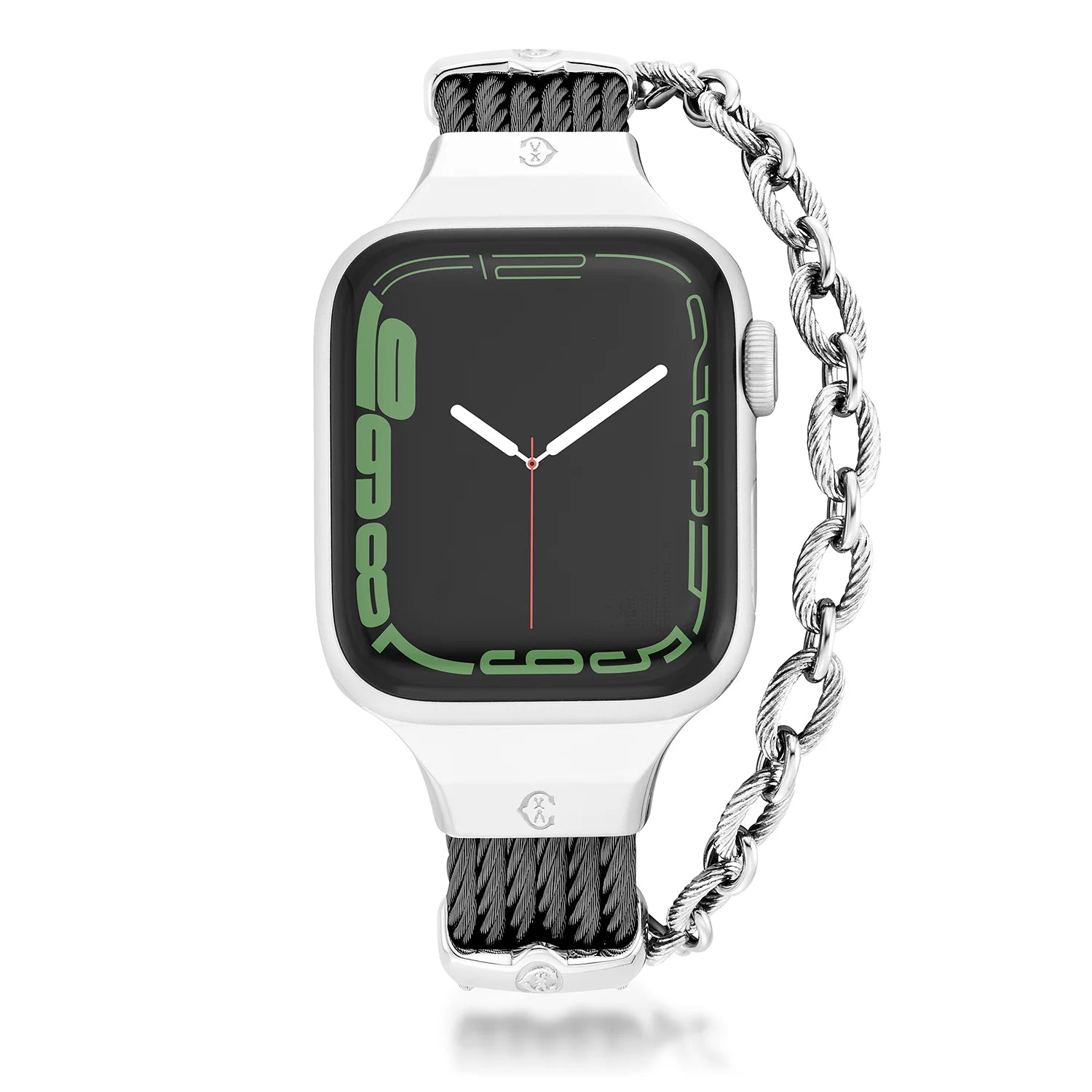 Schwarz mit Stahl Décors_Wrist 16cm