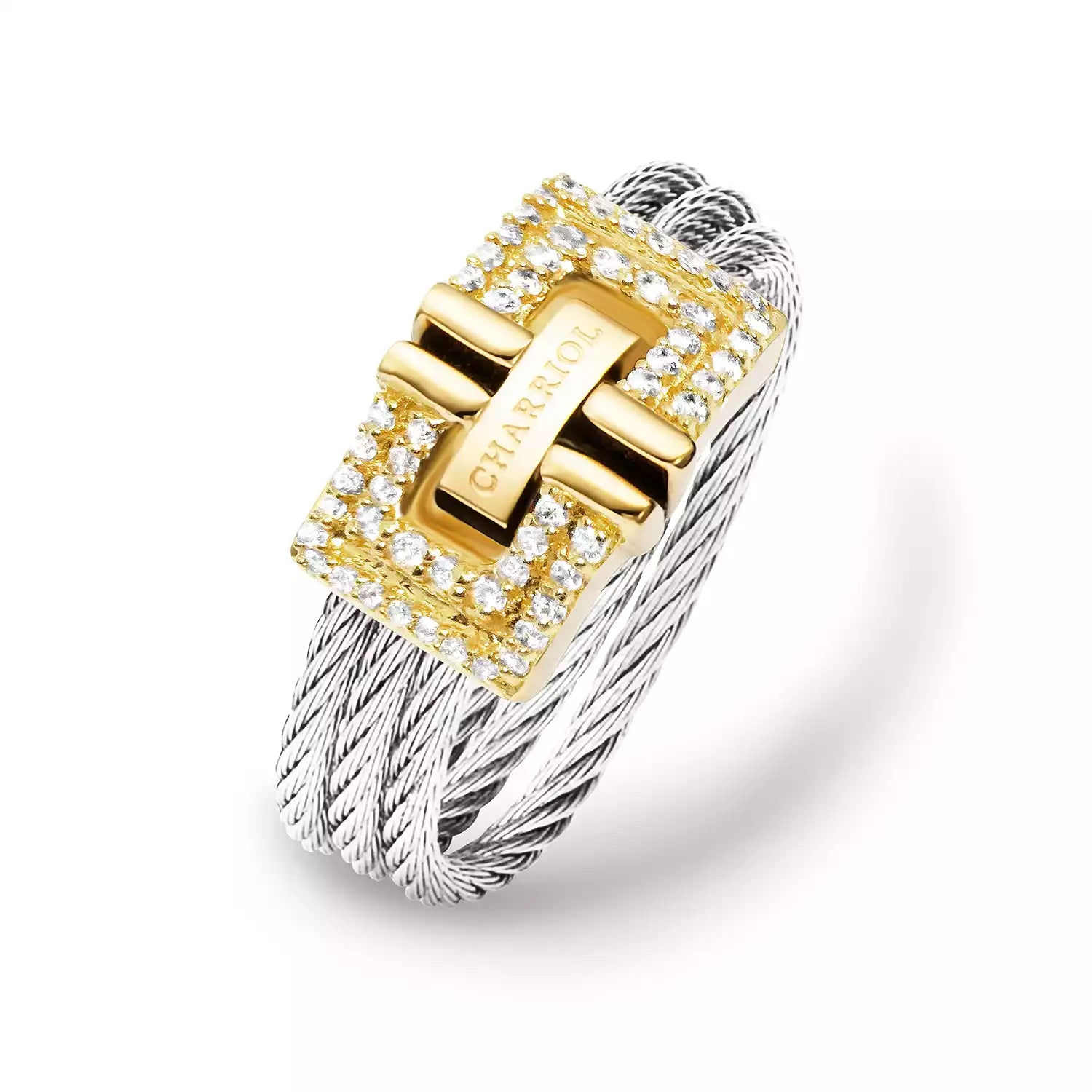 Stahl_Gold 18KT mit 54 Diamanten 0.21ct