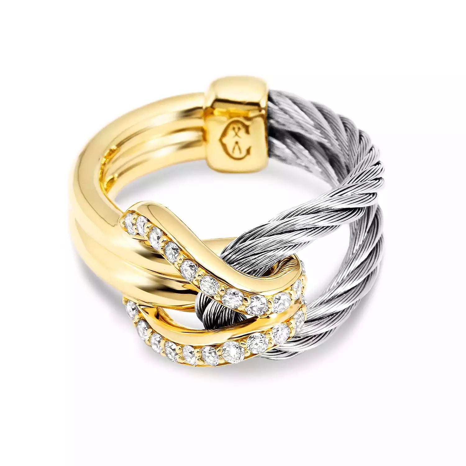 Stahl_Gold 18KT mit 22 Diamanten 0.33ct